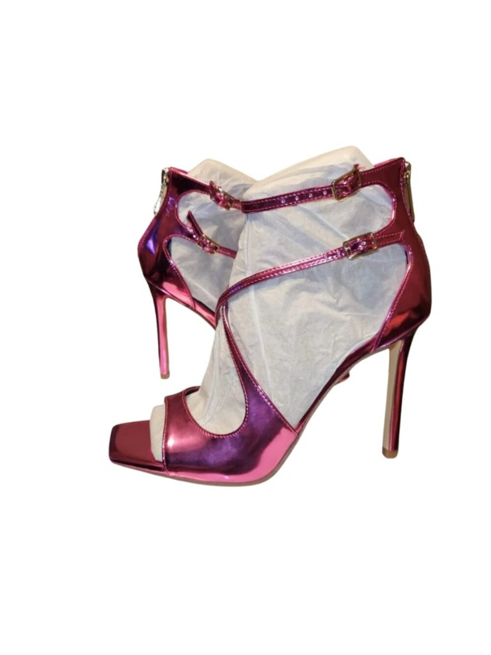 NWB GUESS Sella Metallic Pink Sandal size 8